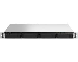 QNAP TS-464U NAS Rack (1U) Intel® Celeron® N5095 8 GB DDR4 0 TB QNAP Turbo System Aluminium, Zwart
