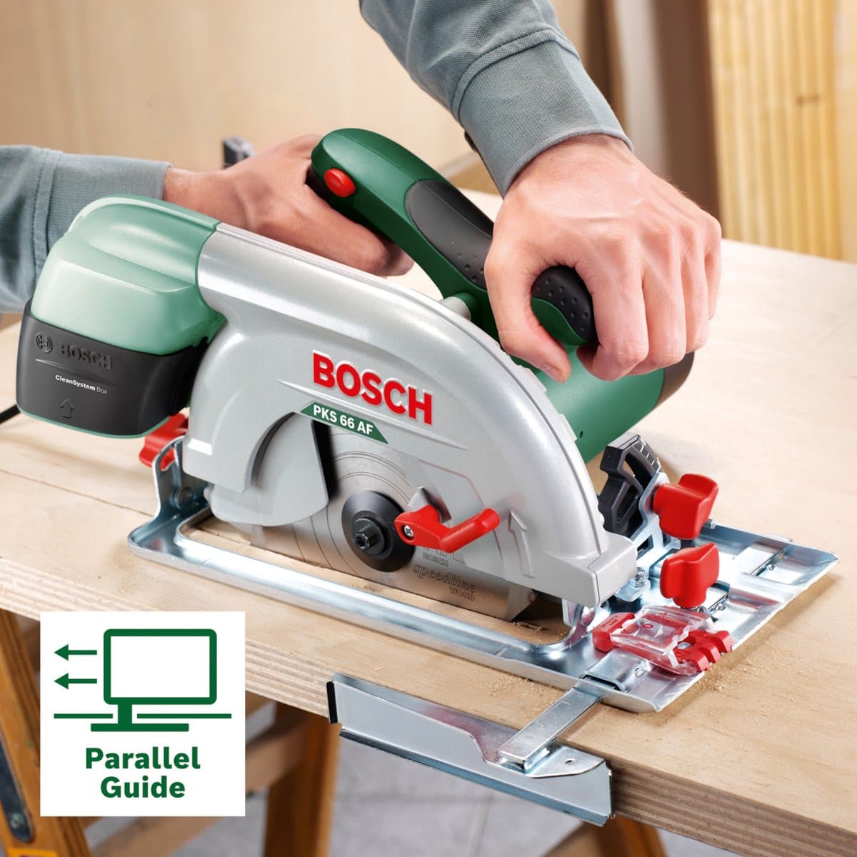 Bosch PKS 66 A Cirkelzaag - 1600W - 66mm zaagdiepte thumbnail 7