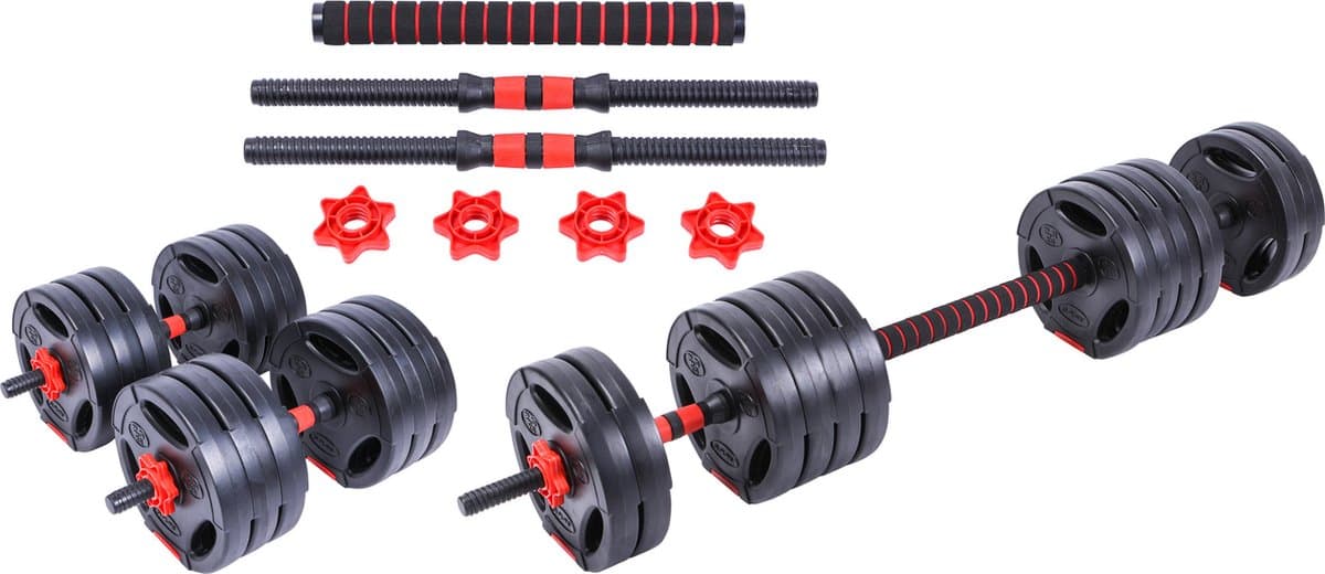 Pure2Improve - Halterset - Dumbbell set - 2 in 1 - Verstelbaar - 30 kg
