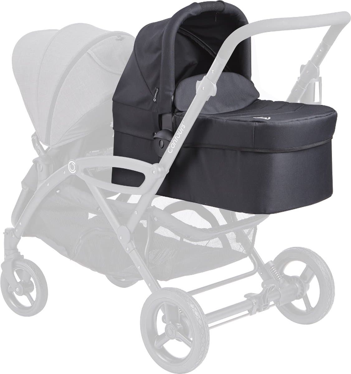 Contours Bassinet Zwart Reiswieg voor Contours Duowagen ZY016-BLK1