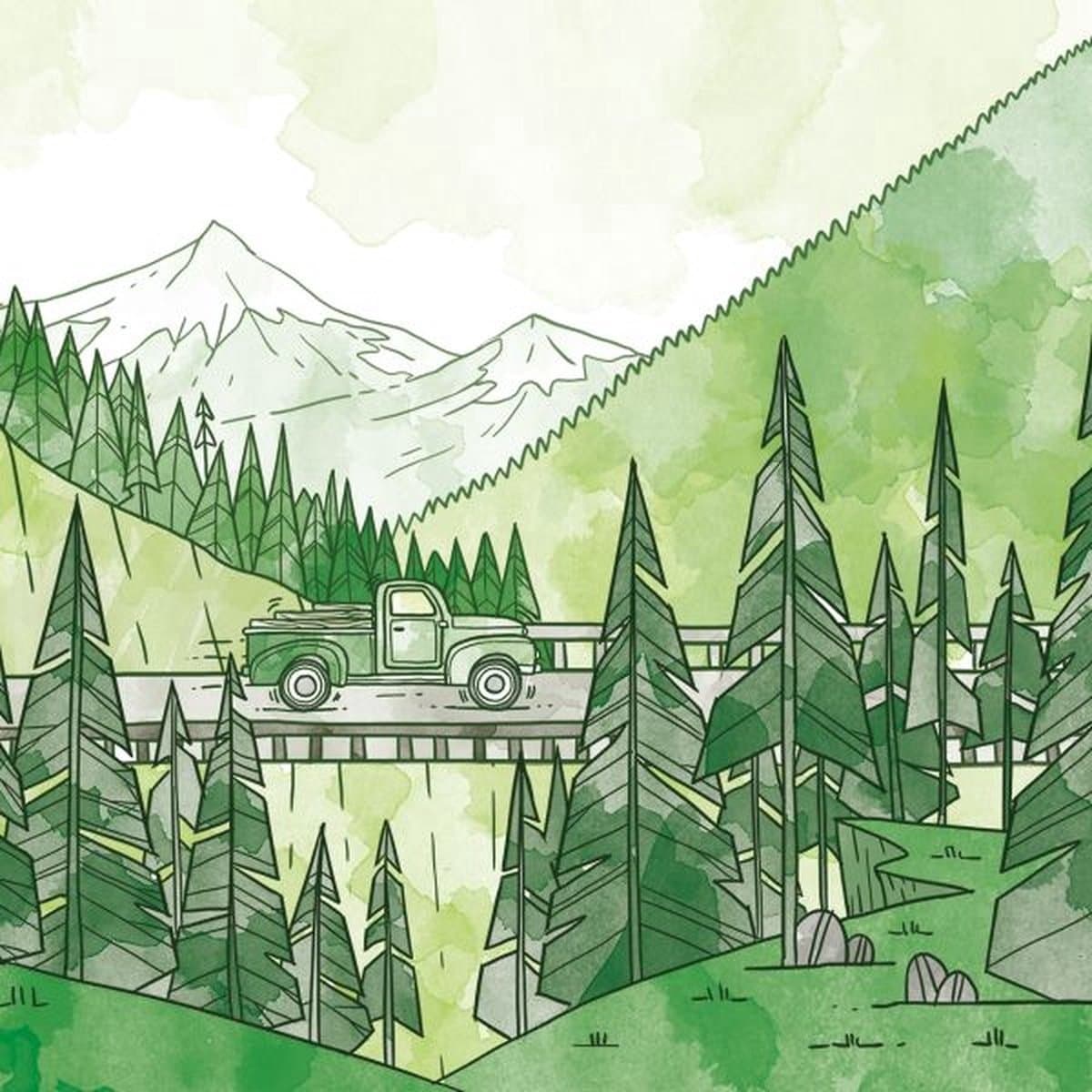 White Goblin Games Railroad Ink Natuurgroen - Roll & Write dobbelspel