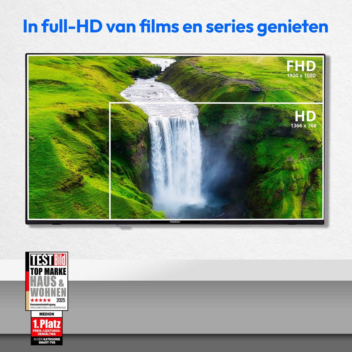 MEDION 108 cm 43" Full HD TV Android TV Smart TV HDR Prime Video PVR Bluetooth, MD843100 thumbnail 6