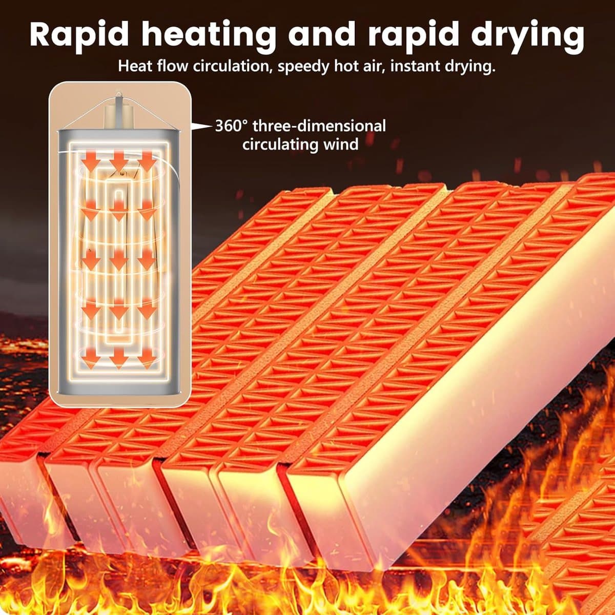 Draagbare elektrische wasdroger - 500 W, opvouwbaar, warmtepomp, timer, automatische uitschakeling, led-display, mini-wasdroger, sneldrogend voor kleding, ondergoed thumbnail 3