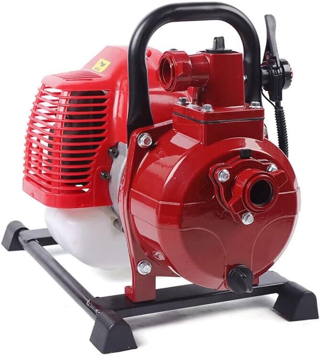 Benzine Waterpomp - Draagbare Tuinpomp - Tuin Bewatering - Tweetakt Motor - 25 mm Inlaat - Rood thumbnail 7