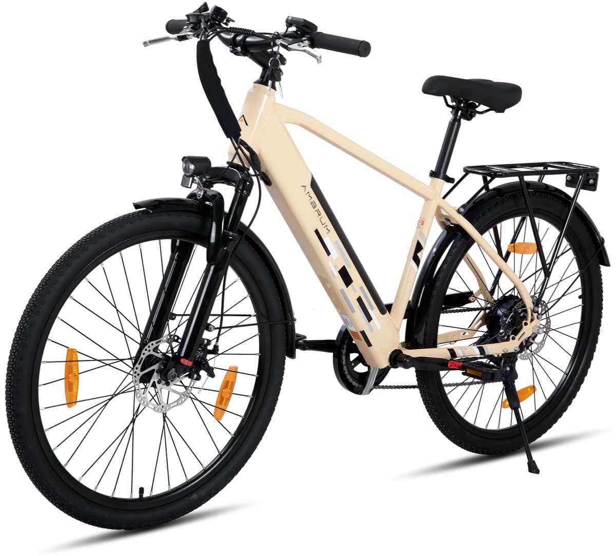 HILAND Rhythm elektrische stadsfiets - 26 inch - 250W motor - 50km actieradius - 36V 7.8Ah accu - Shimano 7-versnellingen - Unisex - Geel thumbnail 6