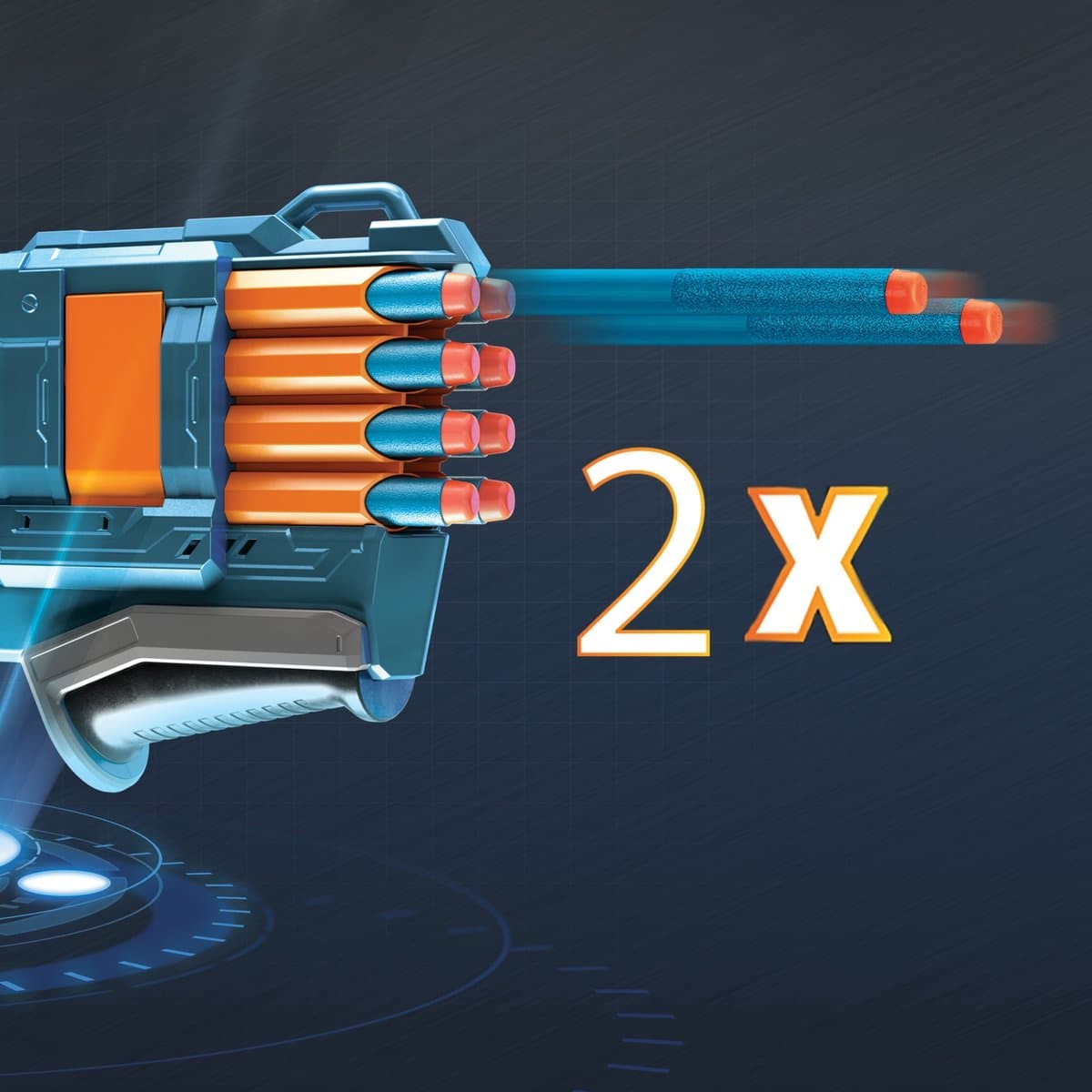 Hasbro Elite 2.0 Warden DB-8: dubbelloops nerf-gun met pompactie thumbnail 7