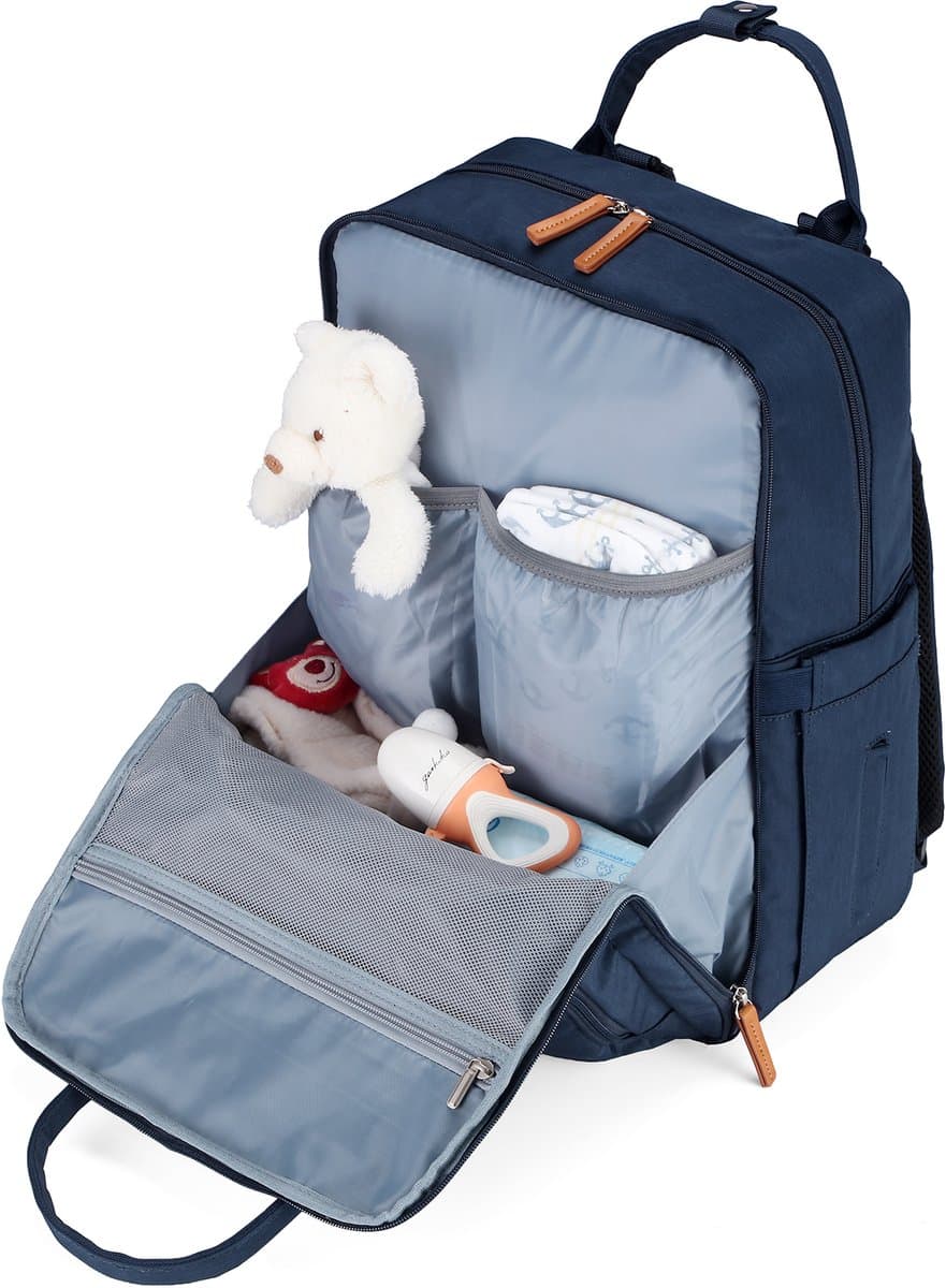 Brisby slijtvaste Luiertas - verzorgingstas - met buggymontage - Donkerblauw thumbnail 2