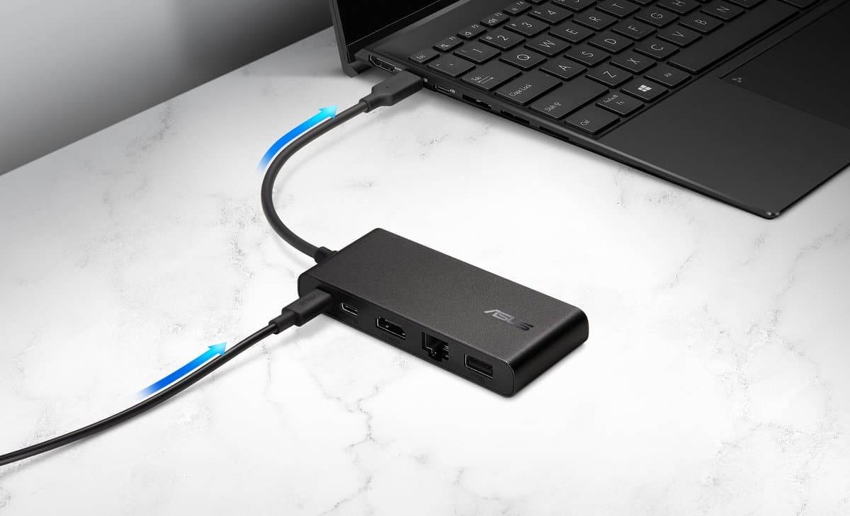 ASUS Dual 4K USB-C Dock DC201 - Laptop-dockingstation - Bedraad - USB 3.2 Type-C - Zwart thumbnail 2