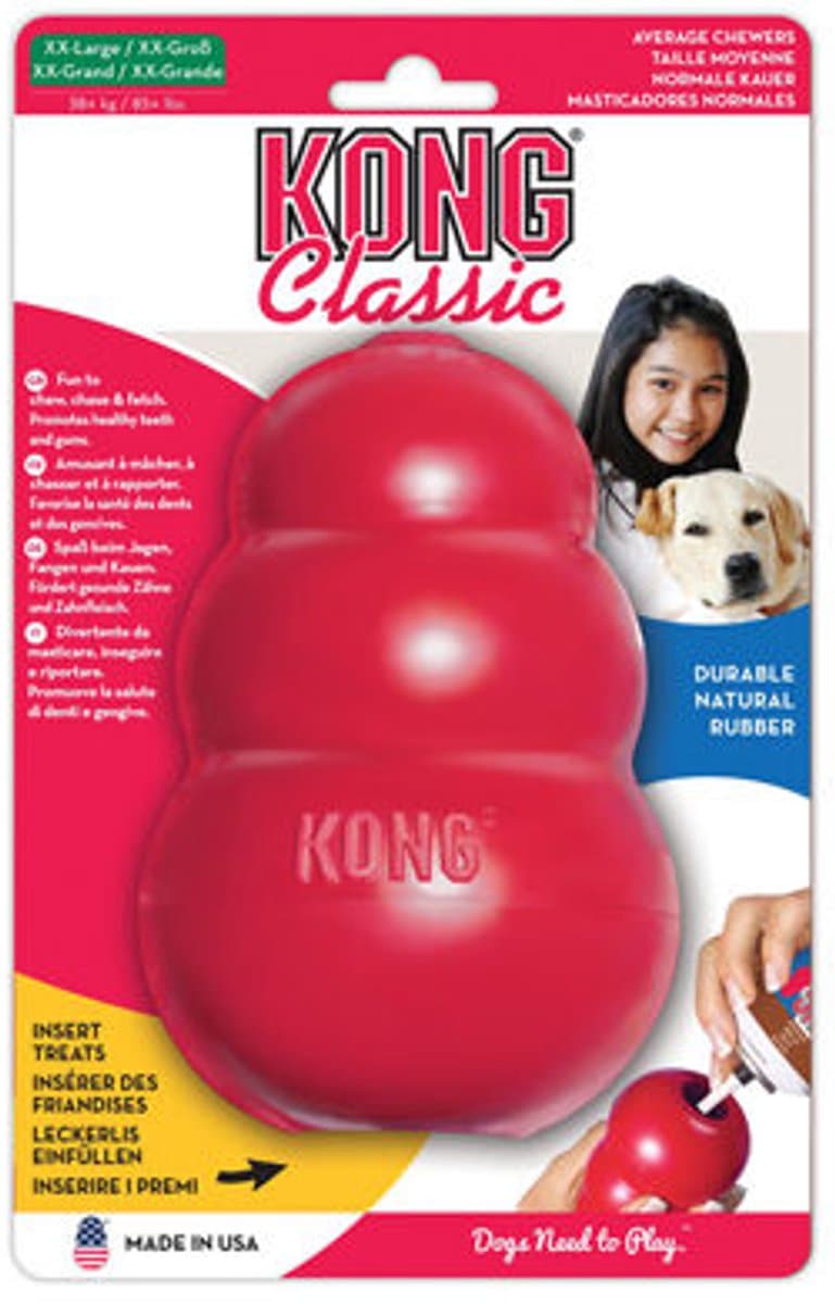 KONG Classic - Snackbal Honden Speelgoed - Rubber - 7.6 cm - Rood - Maat S thumbnail 7