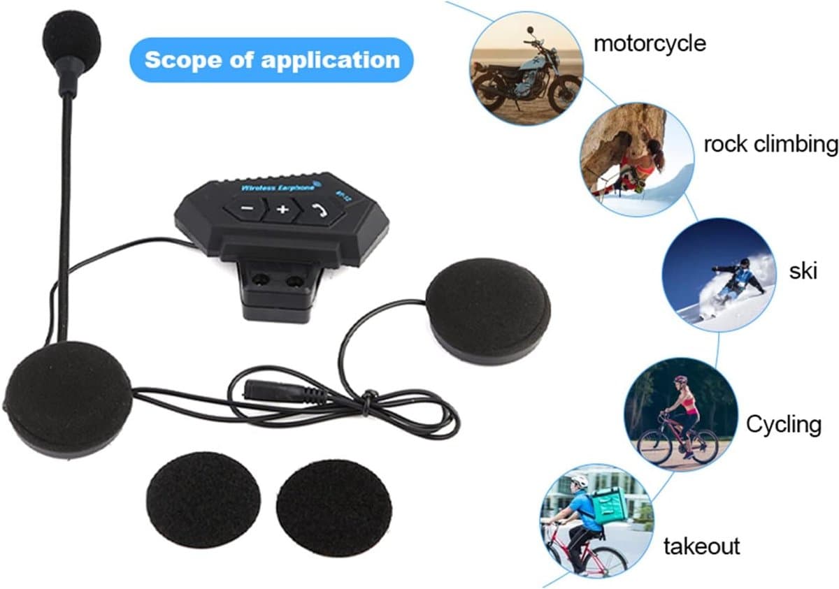 Motorhelm Bluetooth-headset voor Handsfree Bellen en Communicatie thumbnail 4