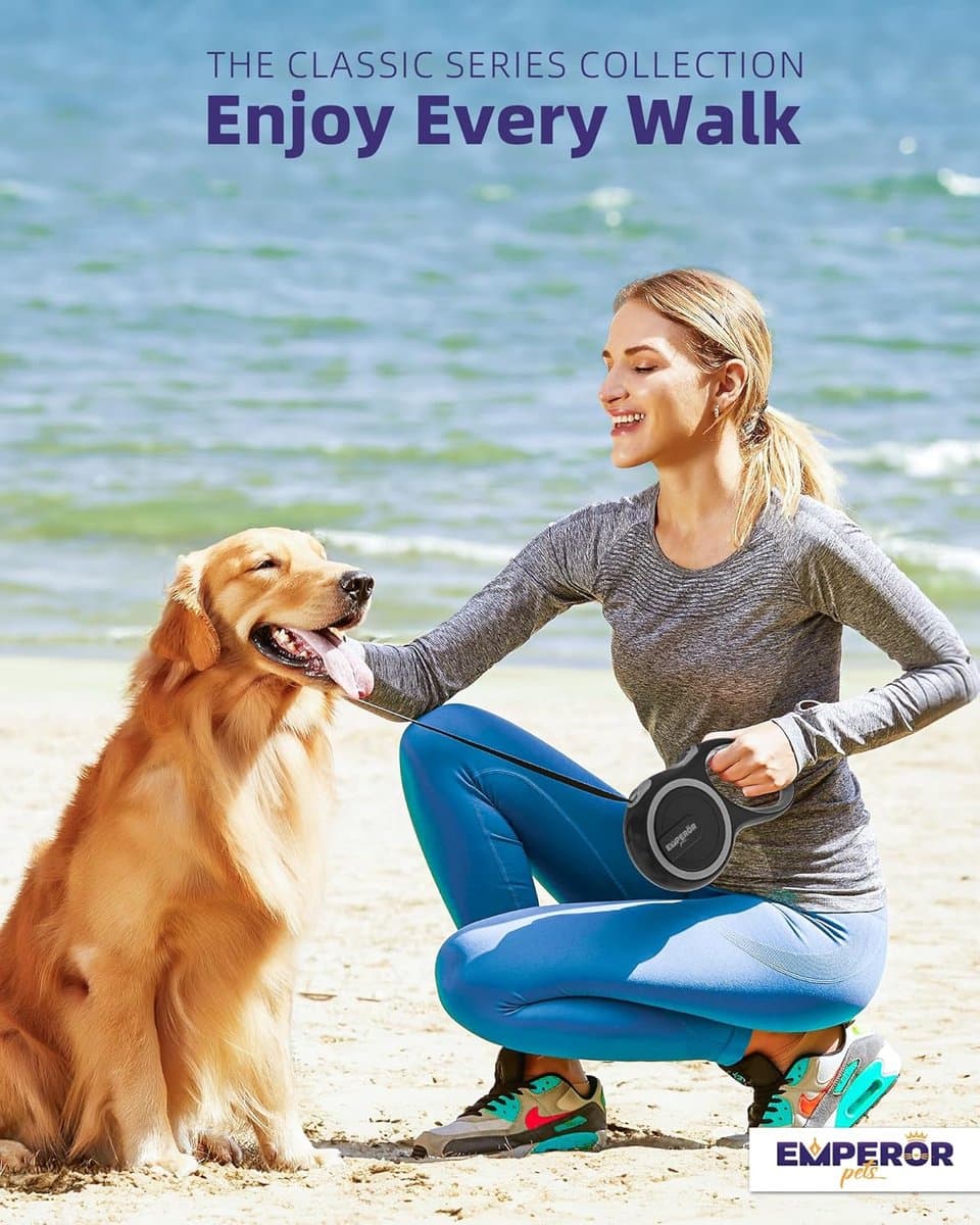 Intrekbare hondenriem 26ft voor grote honden - Zware belastbare hondenriem tot 110 lbs thumbnail 6