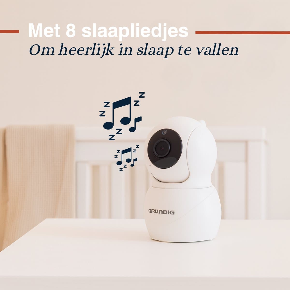 Grundig Video Babyfoon met Camera - Baby Monitor met 5-inch Kleurenscherm - Babyphone met Nachtzicht, Temperatuurweergave en Terugspreekfunctie - Wit thumbnail 8