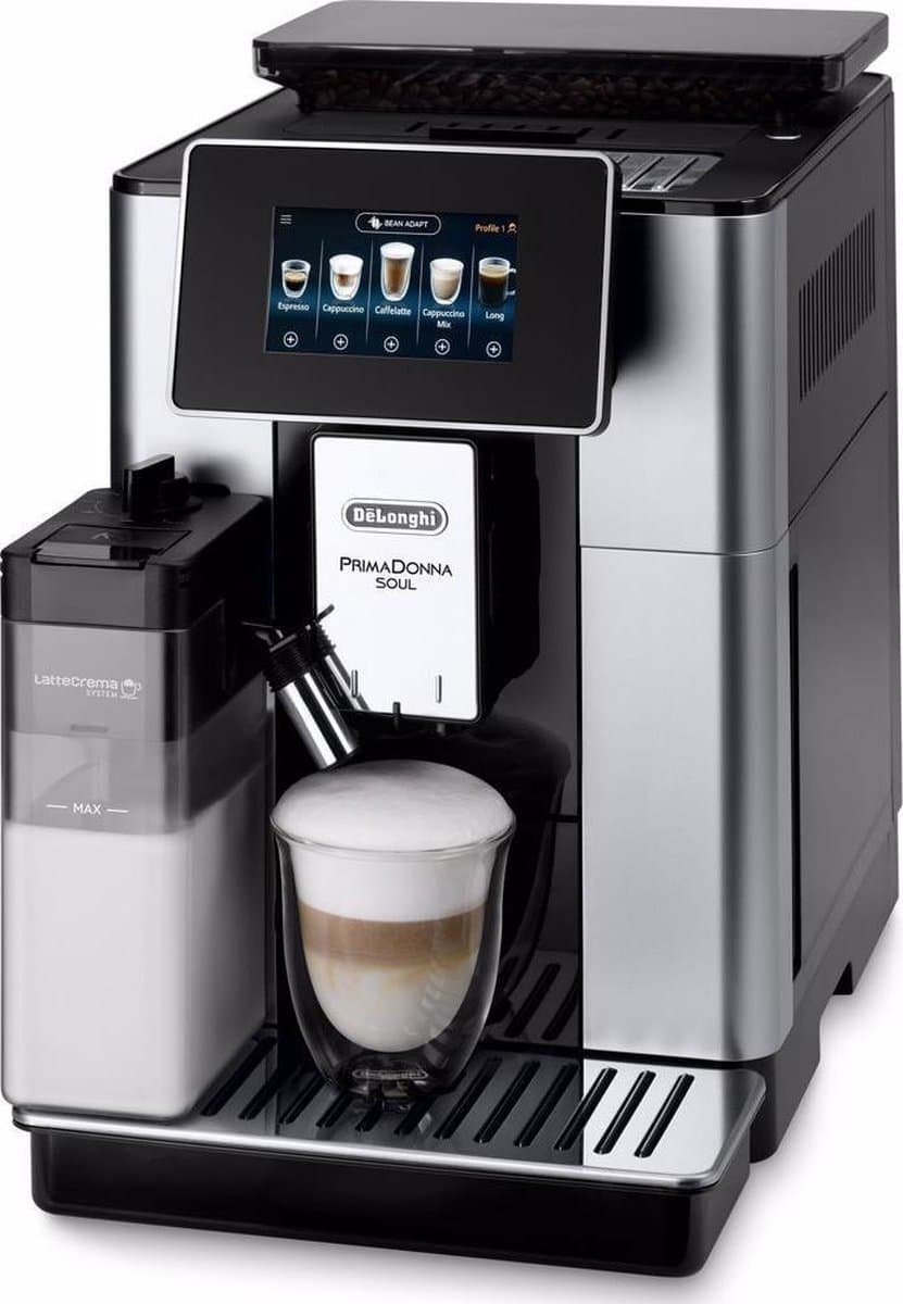 DeLonghi PrimaDonna Soul ECAM 610.55.SB - Volautomatische espressomachine - Zilver/Zwart thumbnail 5