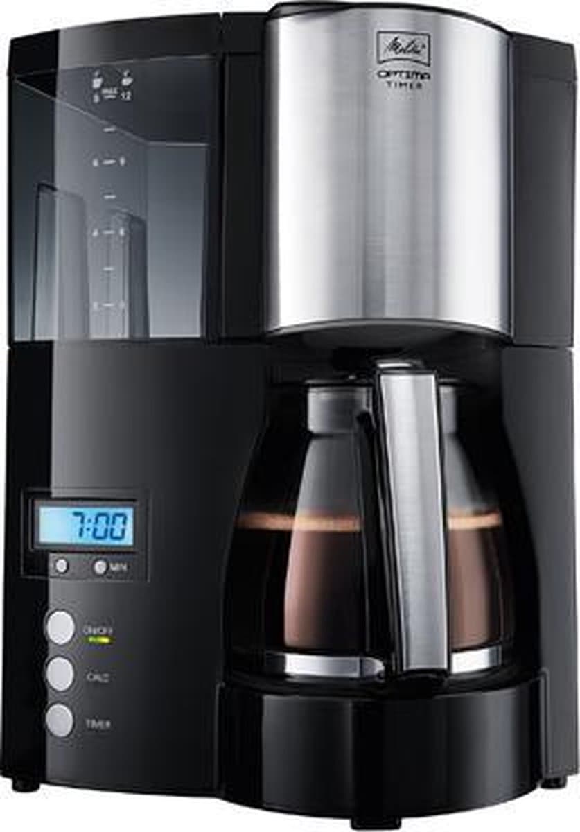 Melitta Optima Timer - Filter-koffiezetapparaat - Zwart thumbnail 2