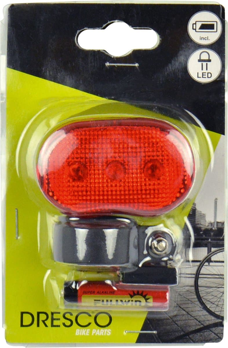 Dresco Achterlicht Fiets 3 Led's | Fietsverlichting led | Achterlicht met Batterij en Knipperlicht thumbnail 4