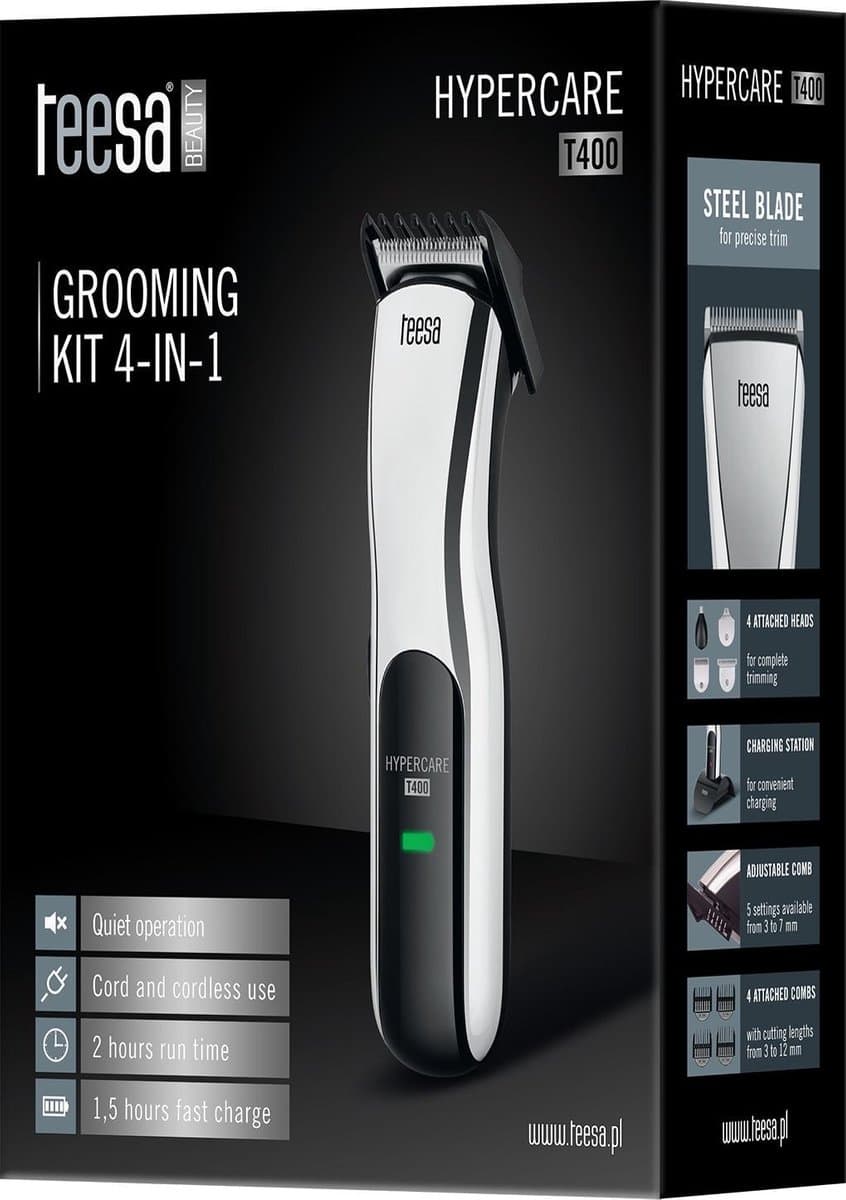 Teesa TSA0525 - Draadloze multigroom HYPERCARE T400 4-in-1, voor baard en haar thumbnail 8