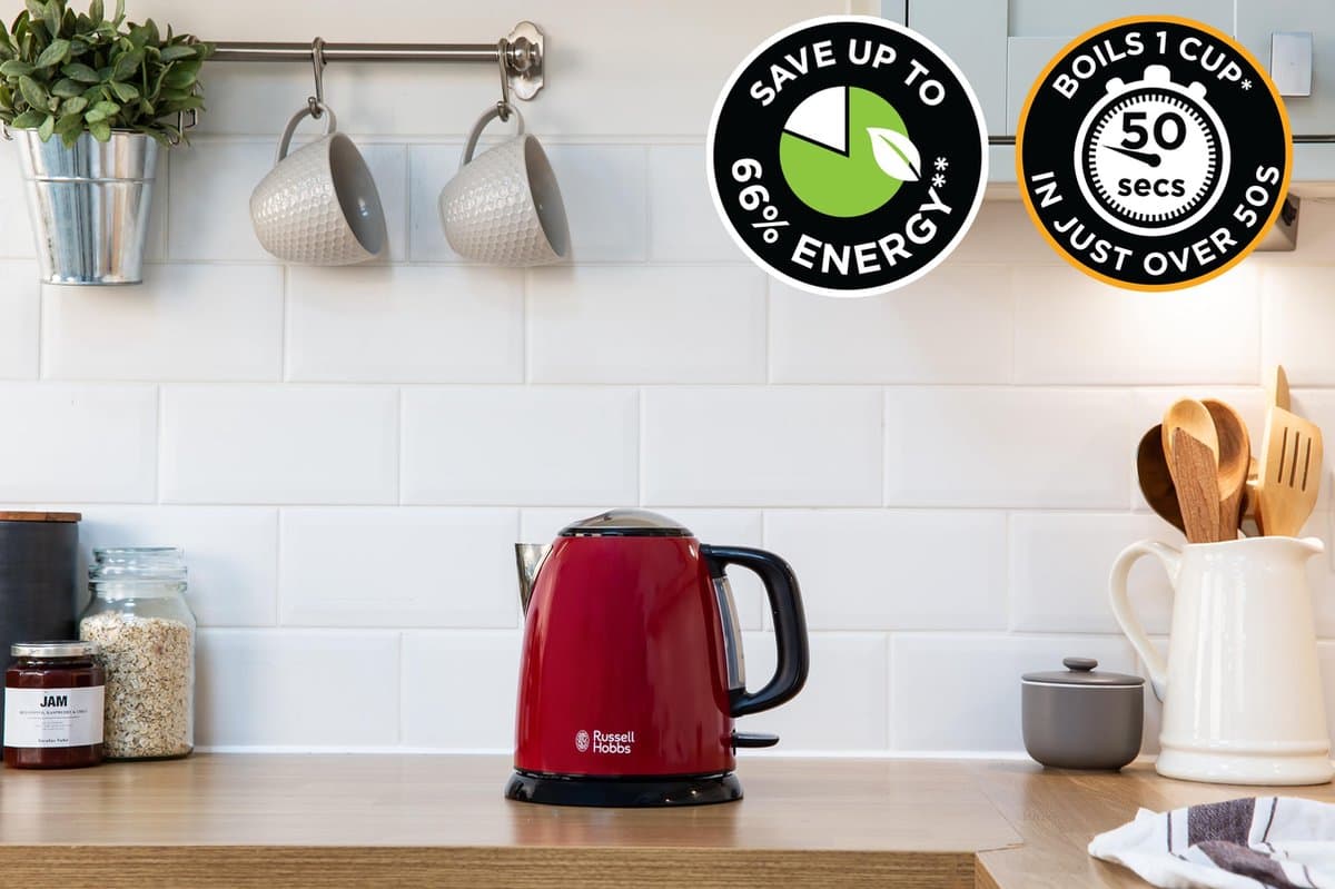 Russell Hobbs 24992-70 Colour Plus+ Mini Waterkoker 1 Liter - Rood thumbnail 7