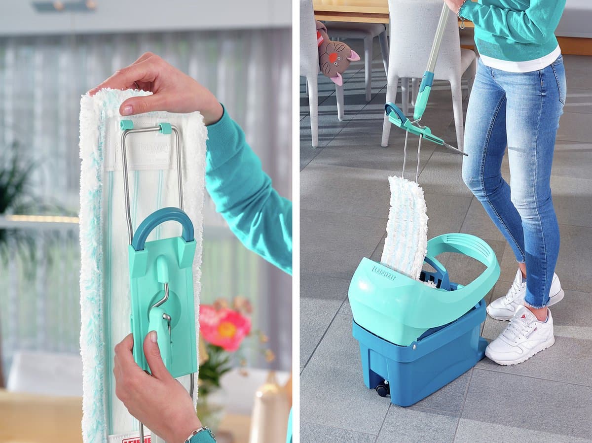 Leifheit Profi vloerwisser XL Micro Duo - 42 cm wisbreedte - 146 cm werkhoogte - 360° draaibare scharnier - Click System thumbnail 5