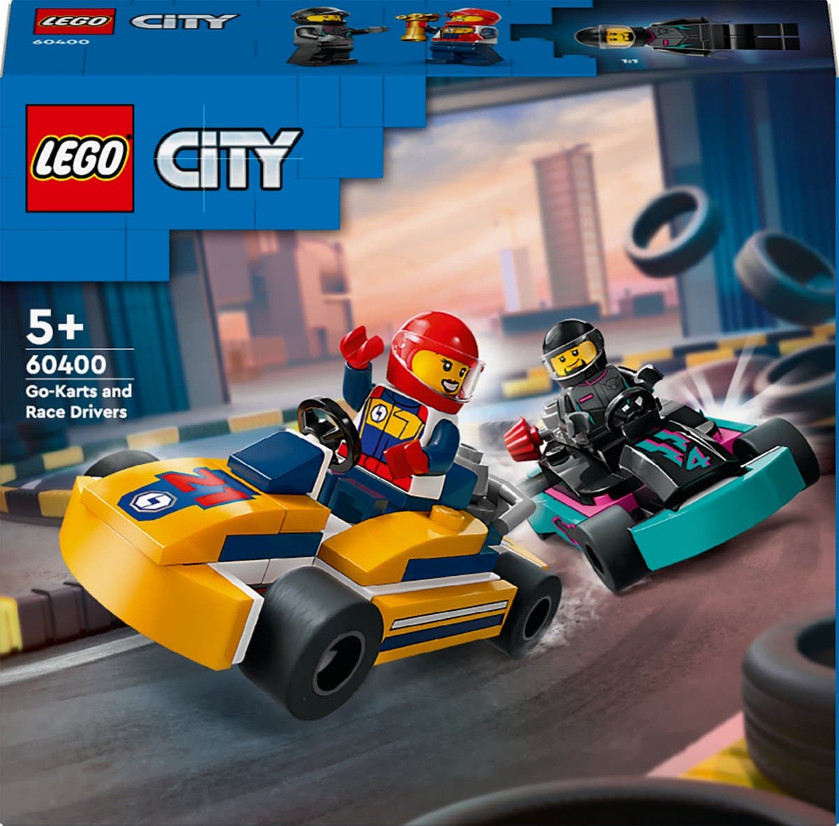 LEGO City Karts en racers: 2 minikarts met coureurs (99 onderdelen)