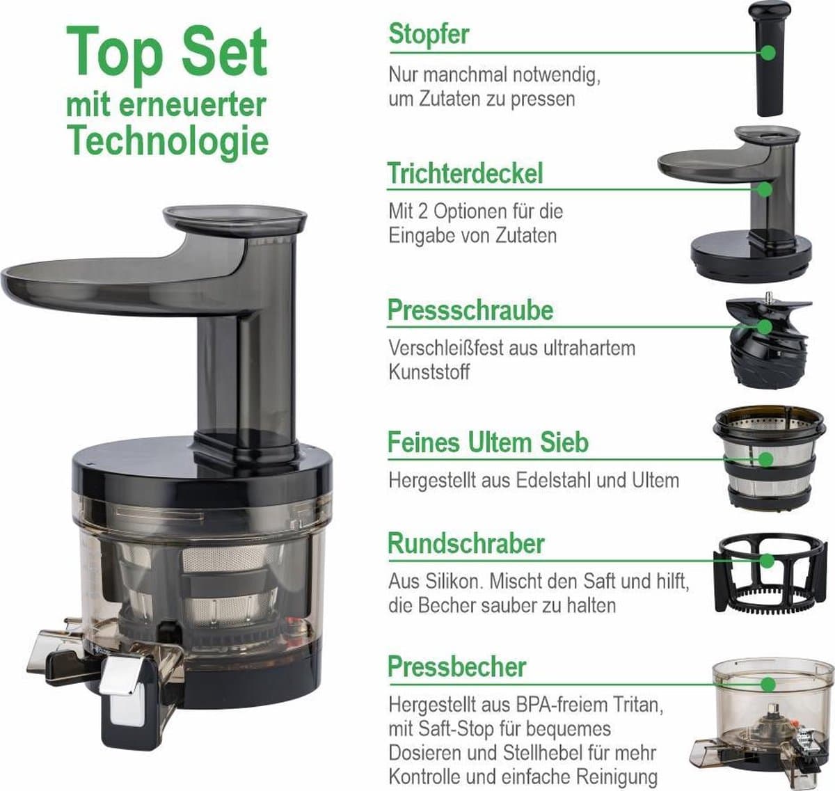 Slow Juicer - Silver 5G - Versapers thumbnail 3