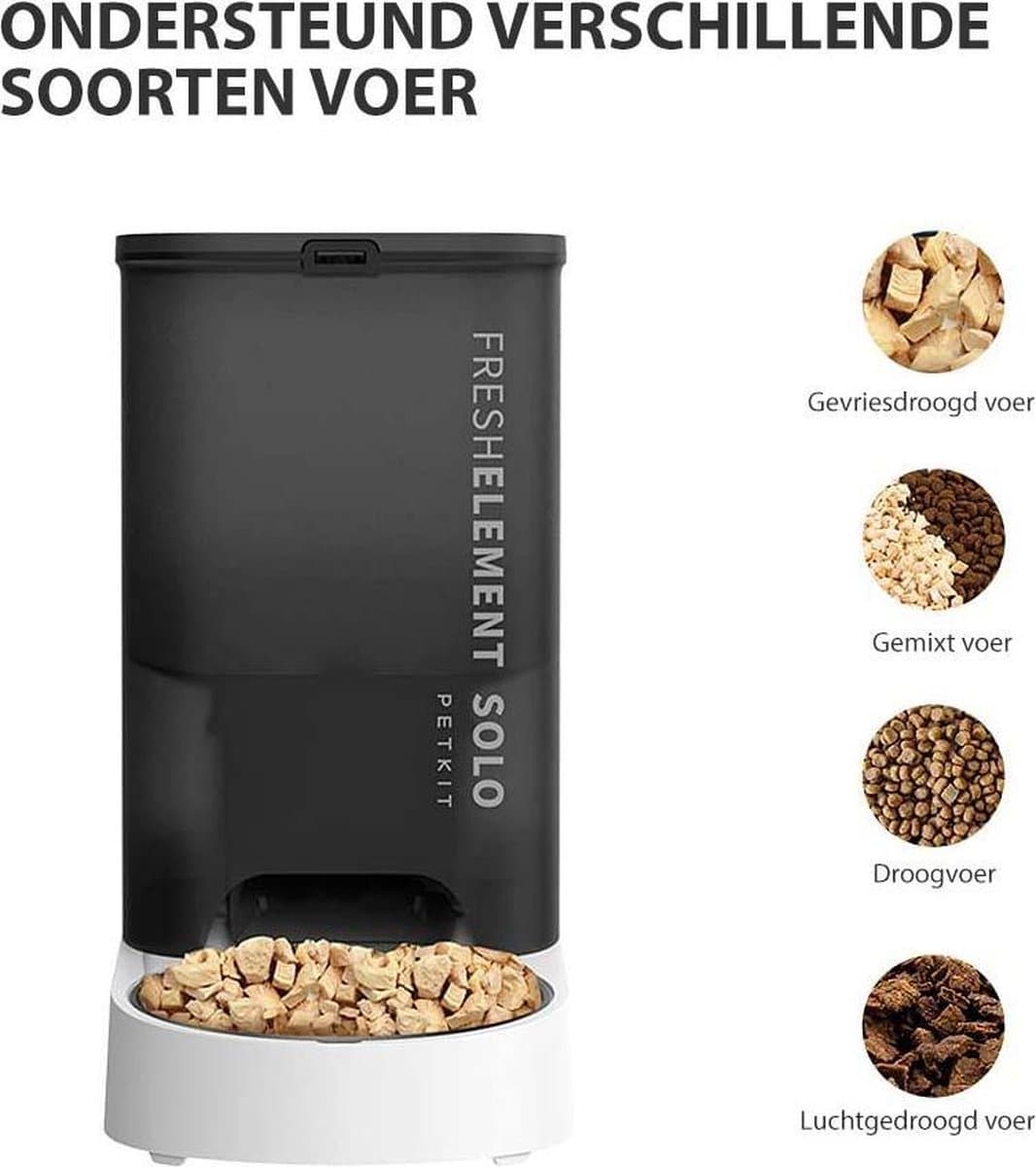 Petkit - Fresh Element SOLO New-Grey - Automatische voerbak voor kat en hond - App bediening thumbnail 3