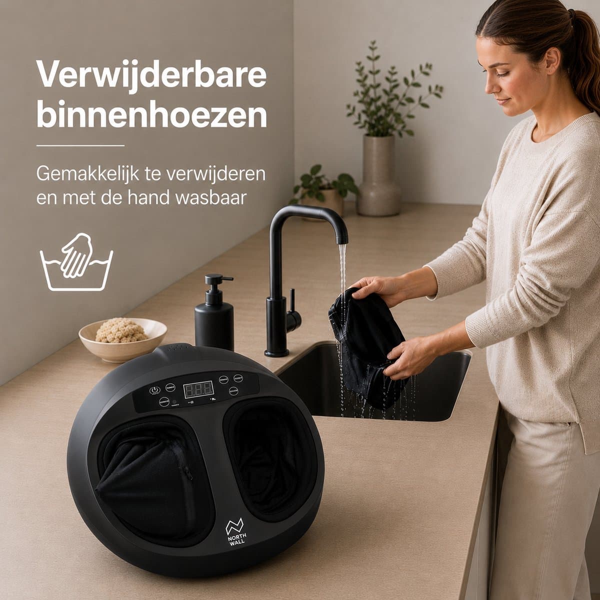 Northwall Voetmassage Apparaat - Shiatsu Voetmassage Met Luchtcompressie En Infrarood Warmte - Voor Verbeterde Bloedcirculatie, Ontspanning En Herstel - Inclusief Afstandsbediening thumbnail 4