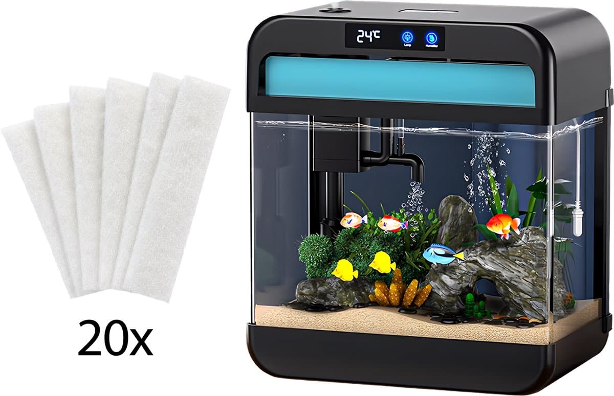 AquaImpact Premium Aquarium 26 L - 3-in-1 pomp & LED