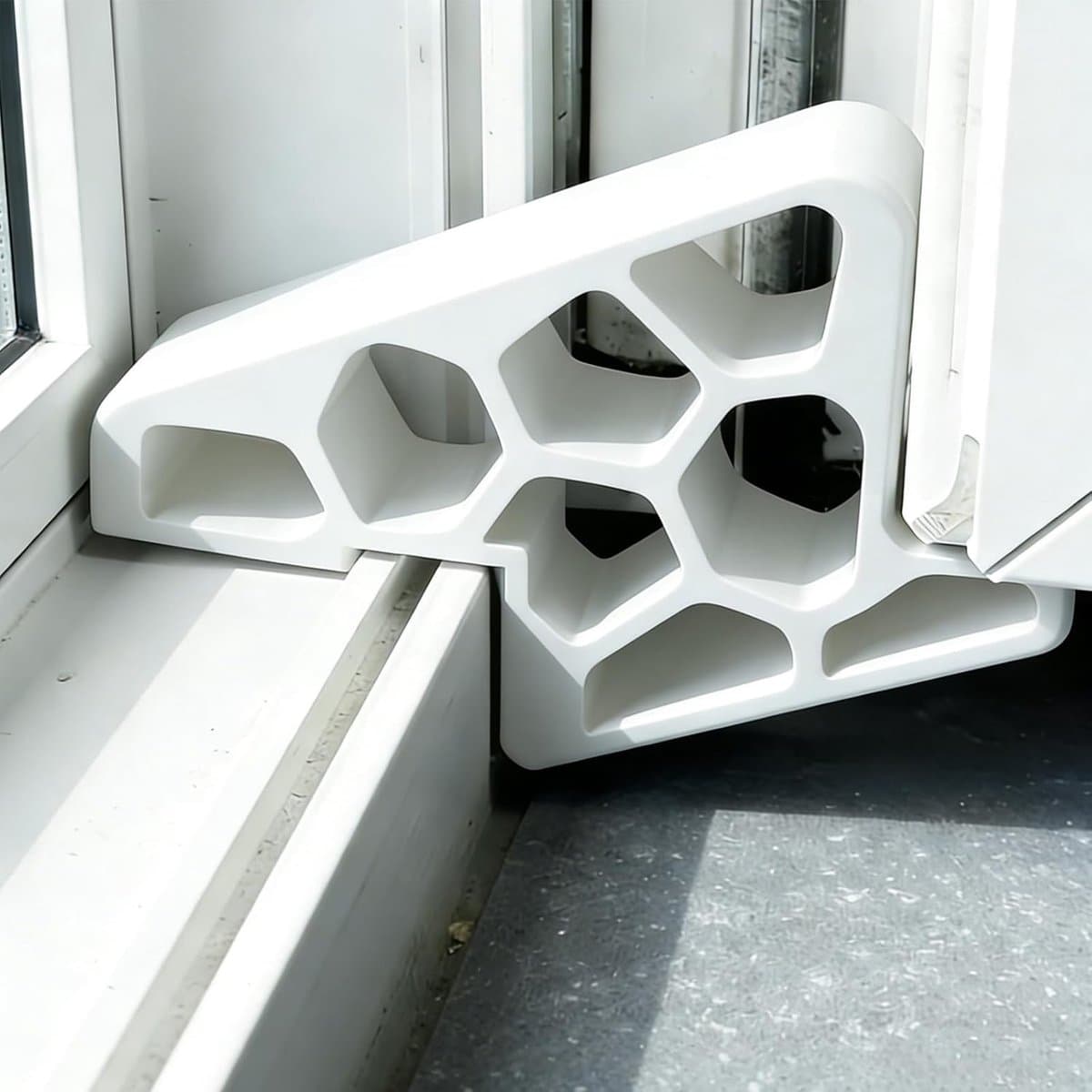 4-delige raamsteunen - Raamstoppers - Deurstoppers - Deurstoppers - Deurstoppers - Deur- en raaminstallatie - Raamsluiters - Raamsloten - Raambegrenzers - Raamsloten - Raamsloten —Wit — 9,3 × 5,3 × 1,9 cm thumbnail 2