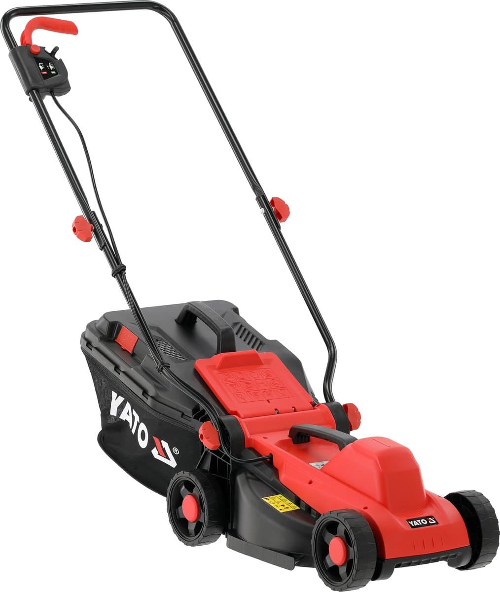 YATO YT-851990 Elektrische Grasmaaier – 1300W – Maaibreedte 33 cm – 30L Grasopvangbak – Lichtgewicht Cirkelmaaier voor Gazons tot 400 m² thumbnail 4