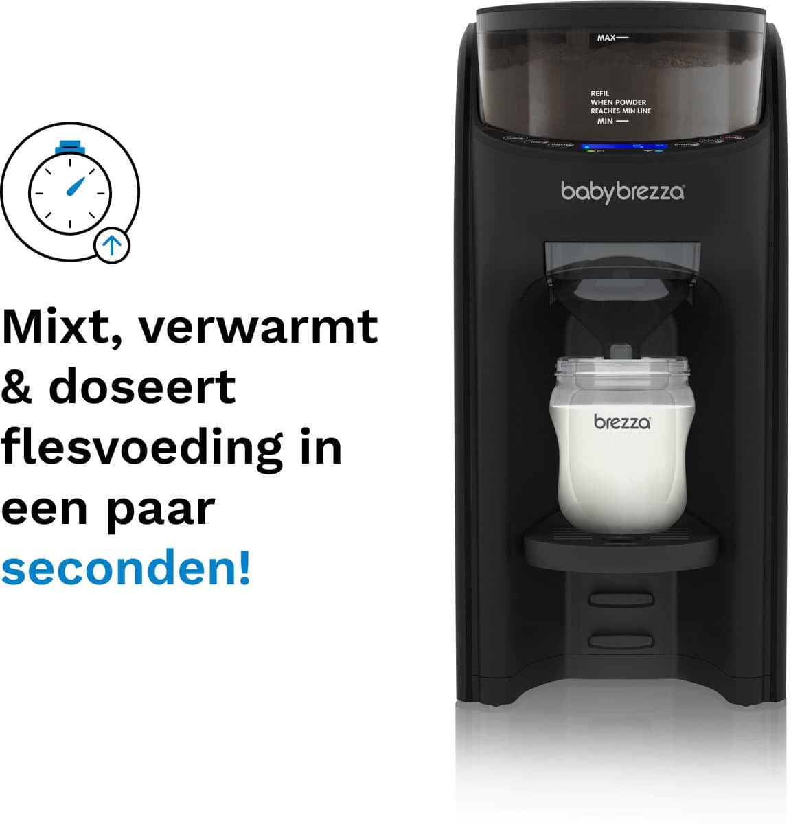 Baby Brezza Formula Pro Advanced – Automatische Flesvoeding Maker – Babyfles Apparaat – All Black thumbnail 7
