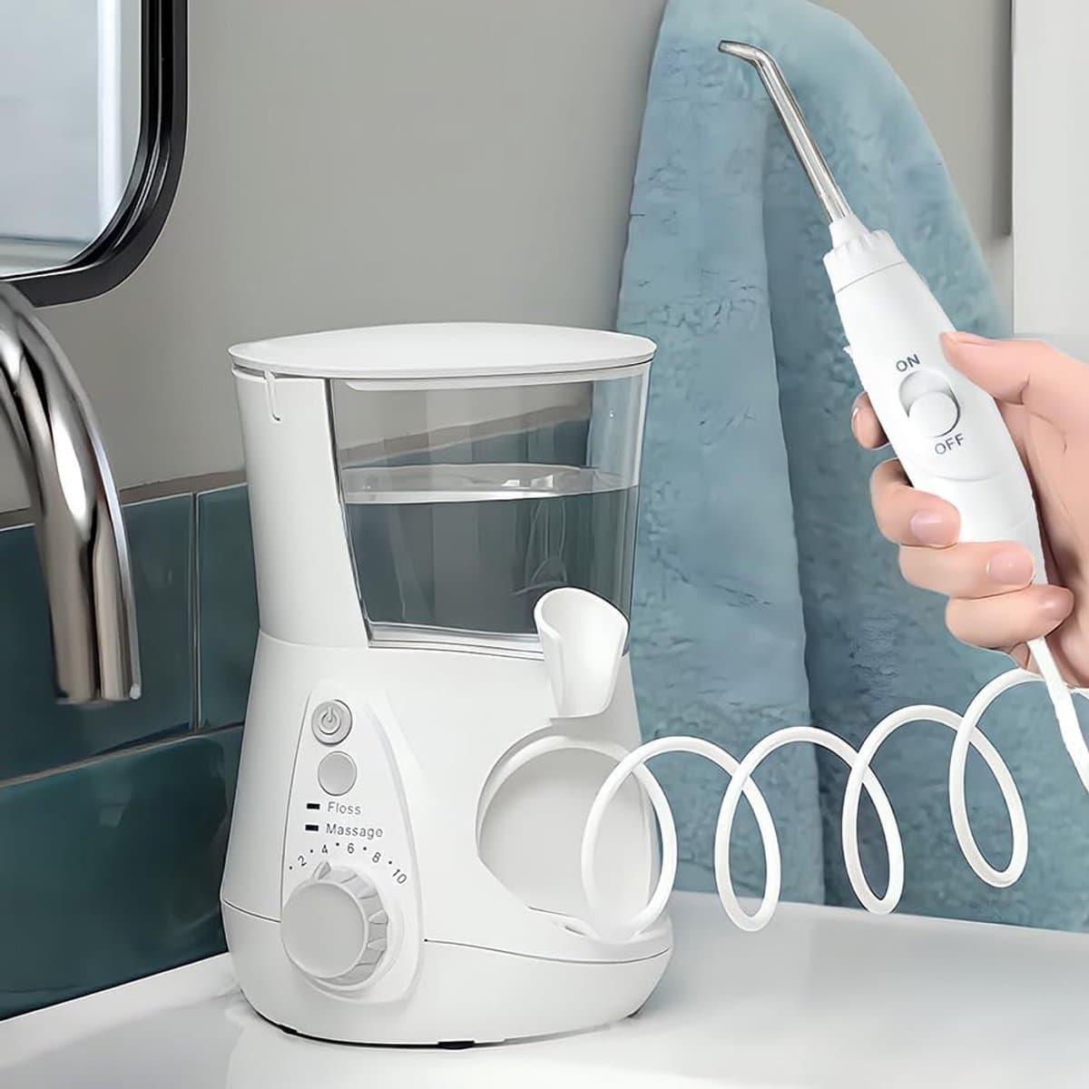 SnelShoppen - 6 Pcs Vervangende Tips voor Water Flosser, Flosser Navullingen, Mondirrigator, Blauw, Paars, Zwart, Wit, Voor Diepe Tandreiniging thumbnail 4