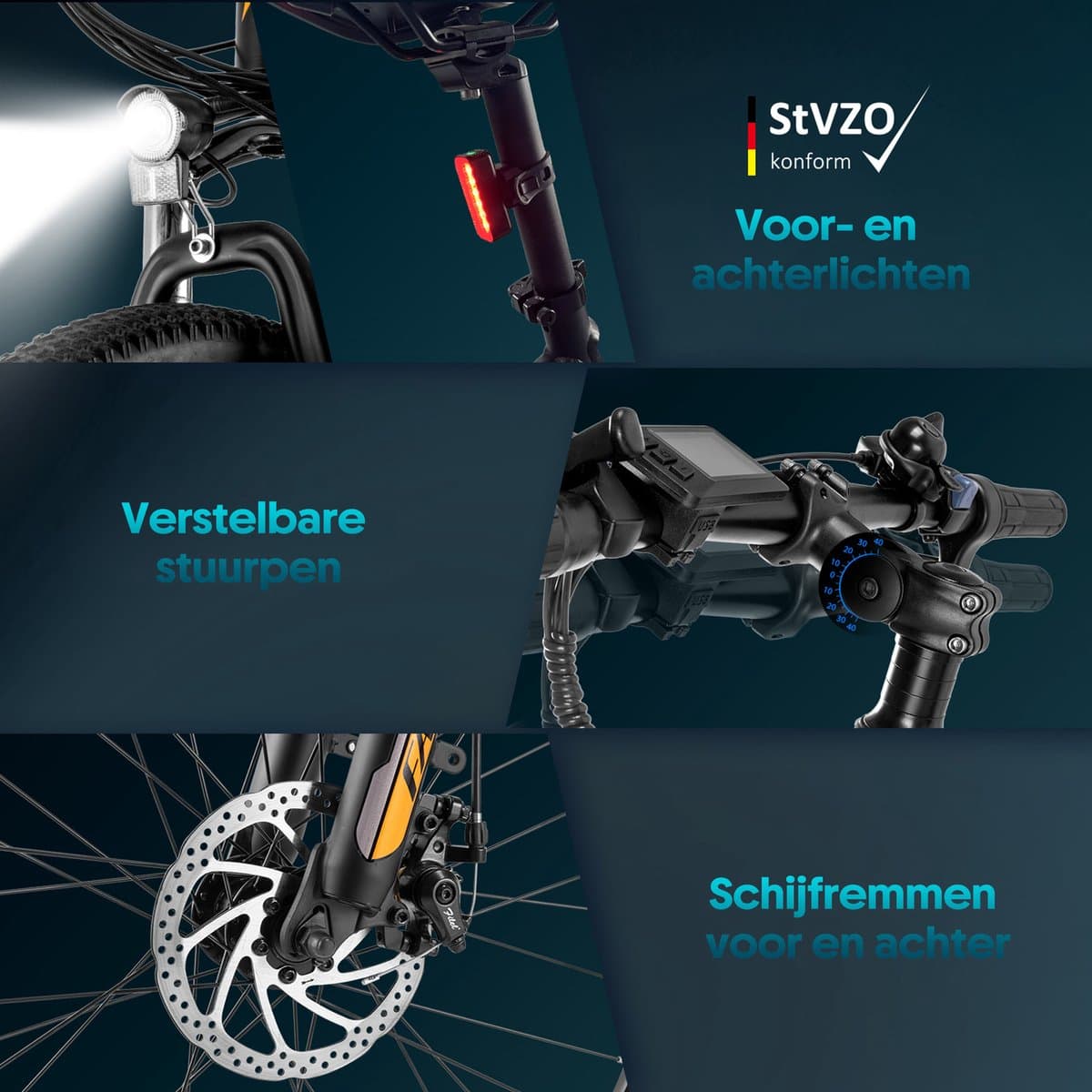 Fafrees F28 MT 27,5 inch Elektrische Fiets - 250W Motor E-bike - 36V 15Ah Verwijderbare Accu - 21 Versnellingsbak - Mechanische Schijfremmen - IPX4 Stadsfiets Trekkingfiets thumbnail 2
