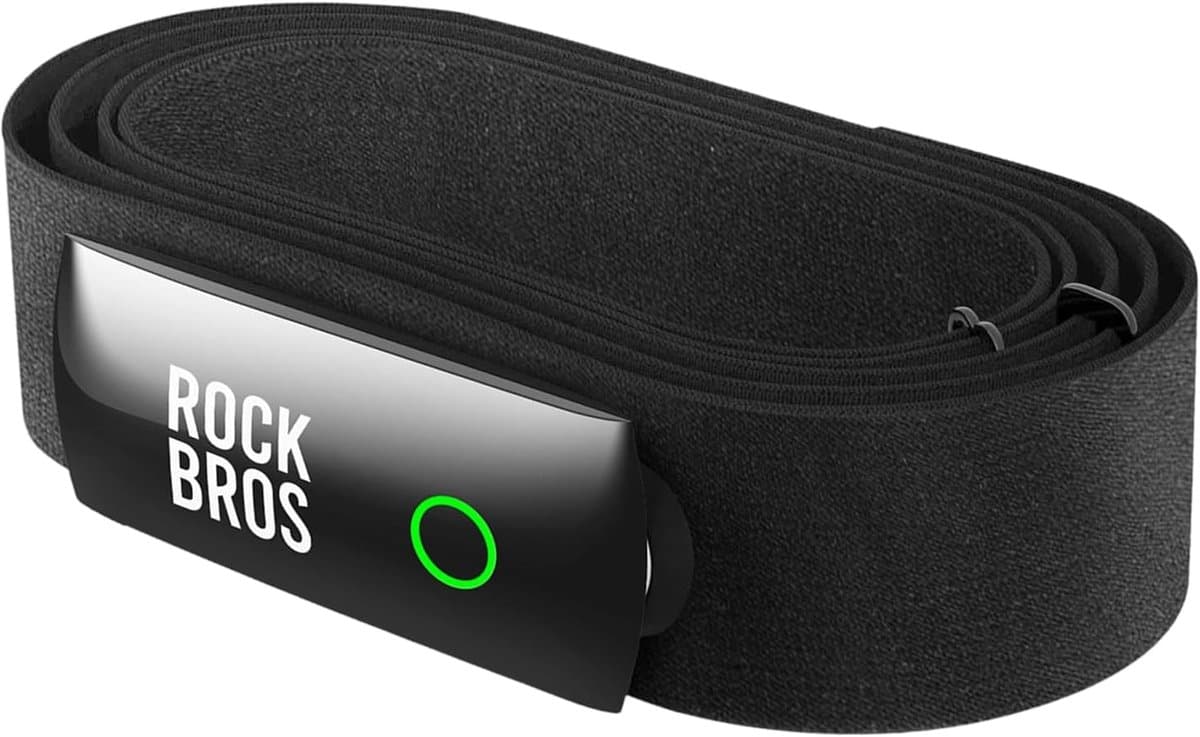 Thijox - Hartslagmeter Borstband Bluetooth ANT+ HRM IP67 Waterdicht LED-display voor Hardlopen Fietsen Strava Zwift Wahoo Garmin