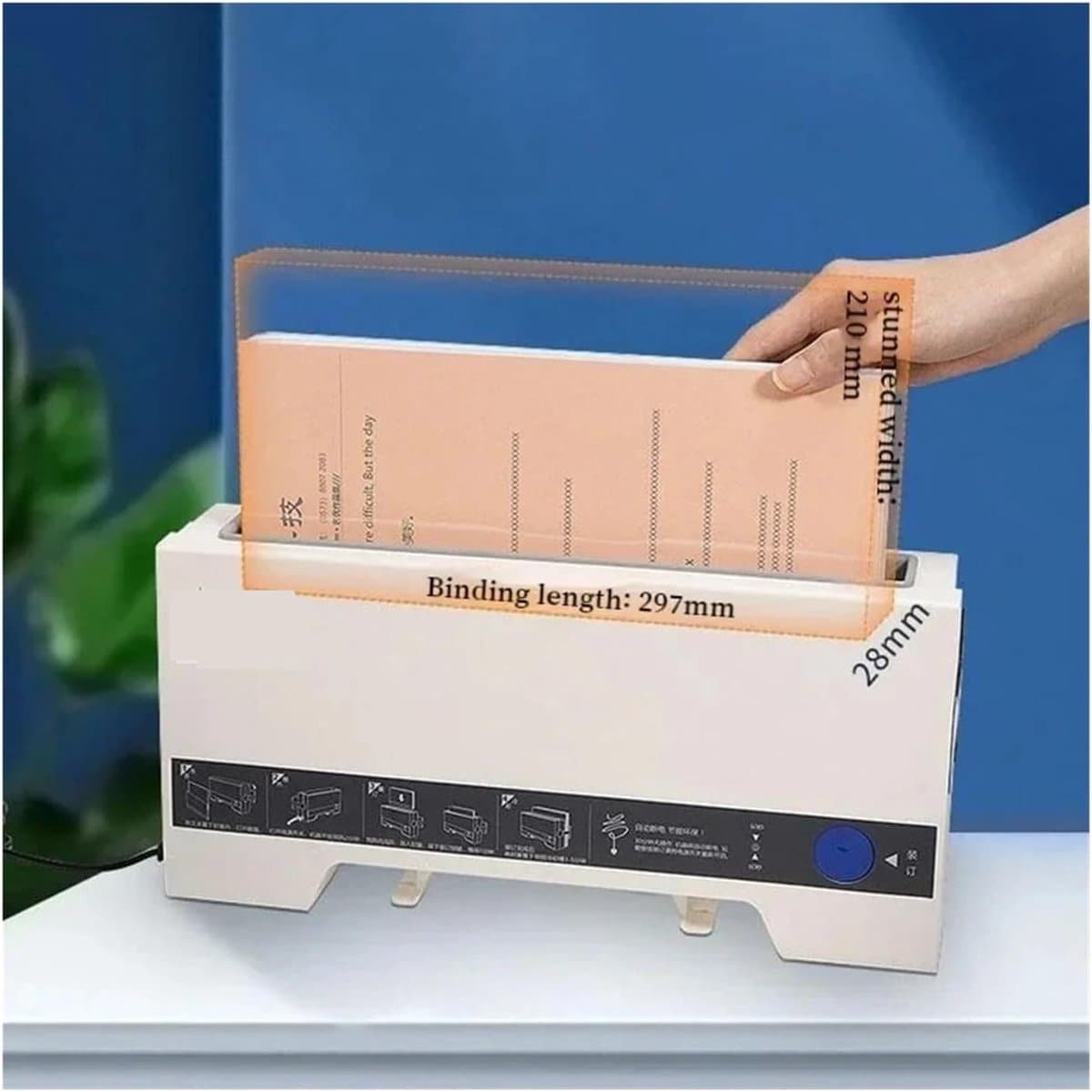 Inbindmachine - Document Binder - Contracten Maken - Automatische Hot Melt - 280 Vellen - Zwart thumbnail 5