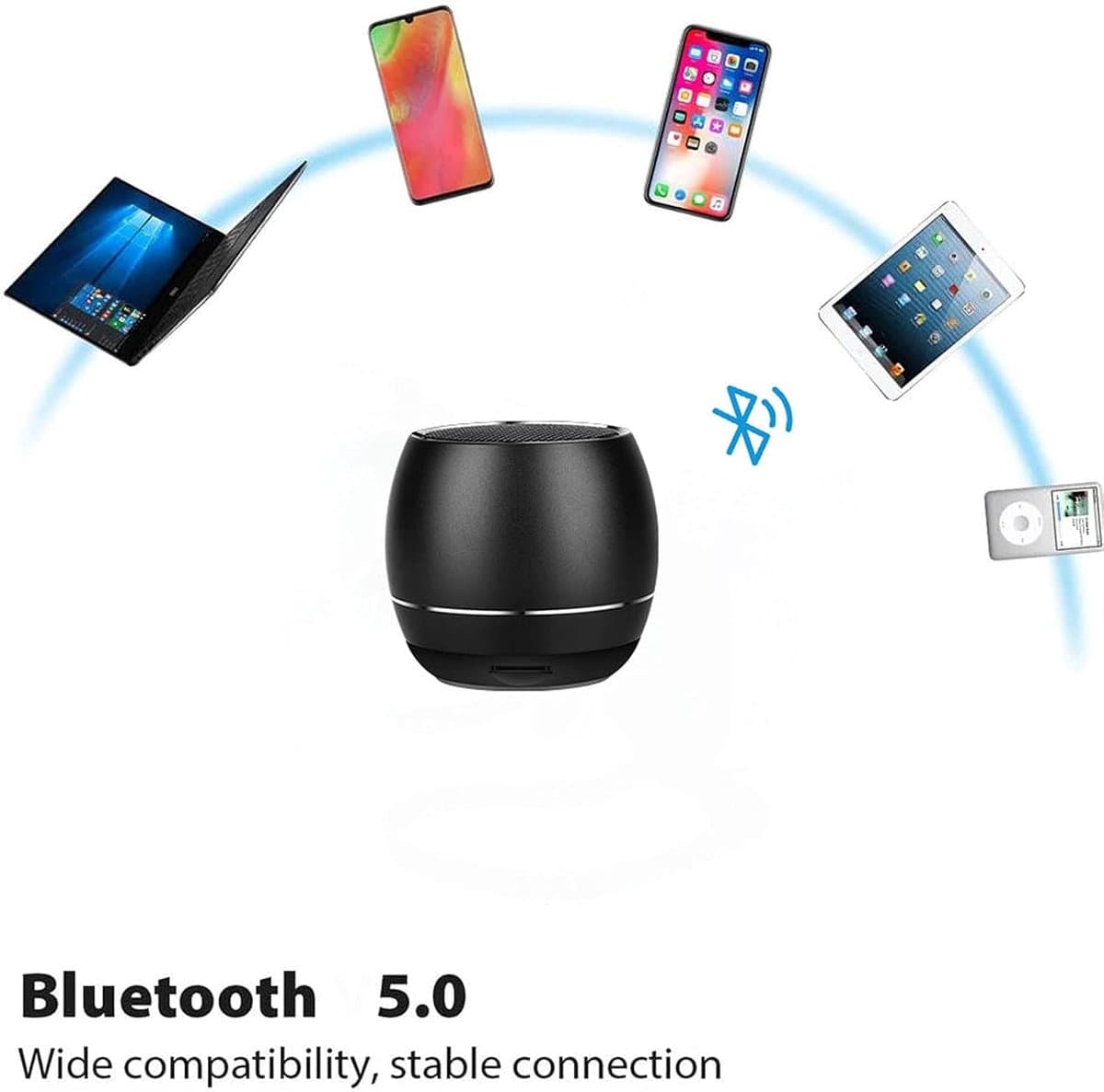 Portable Portable Bluetooth Speaker - Mini 3x4cm - 6 uur speeltijd thumbnail 4