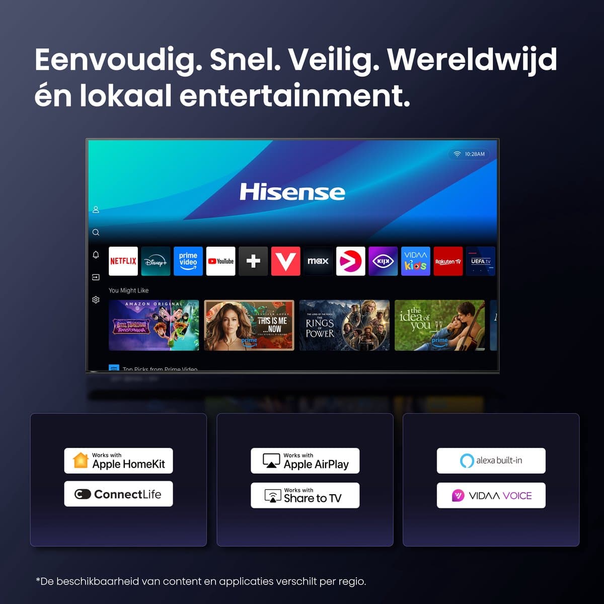 Hisense 100E7Q PRO - 100 inch - 4K QLED - 144hz - 2025 - Smart TV thumbnail 6