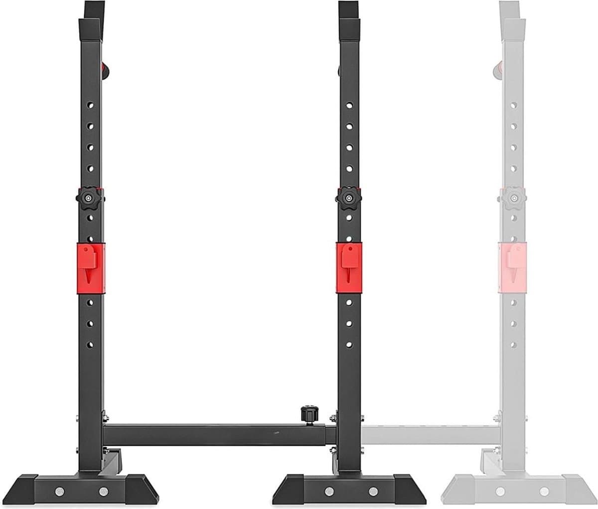 Thuys – Squat Rack – Power Rack – Haltersteunen – Half Rack – 41 x 49 x 145cm – Zwart thumbnail 4