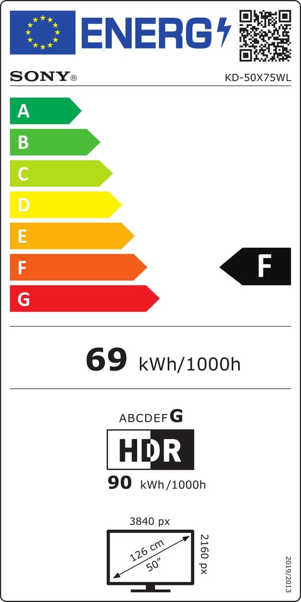 Sony Bravia KD-50X75WL - 50 inch - 4K LED - 2023 thumbnail 2