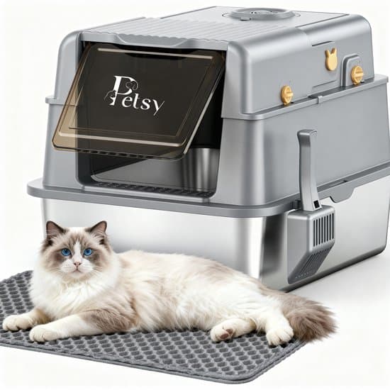 Petsy® - Premium Kattenbak RVS Pro - XXL - Incl. Geurneutralisator - Incl. Kattenbaks… thumbnail 8