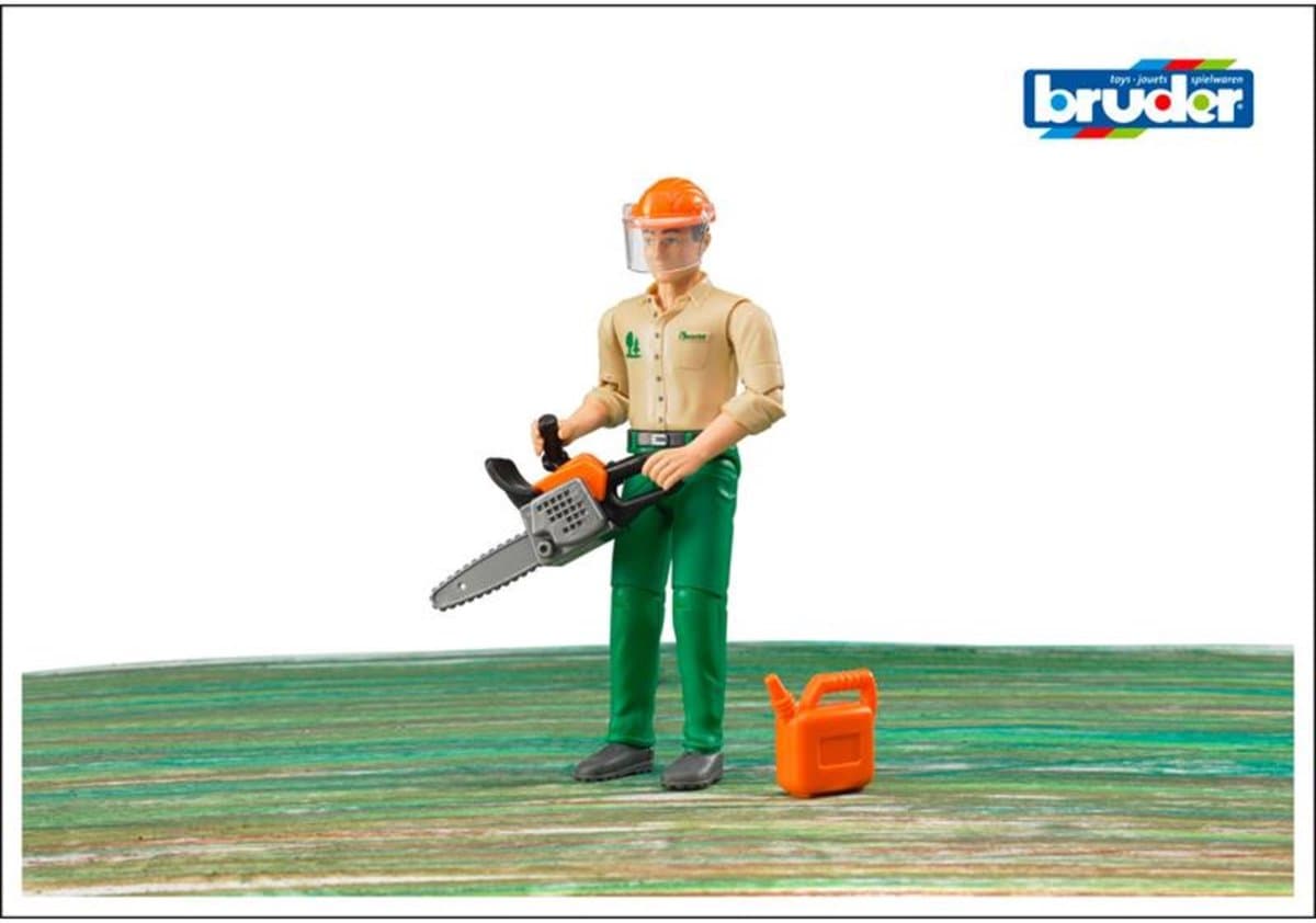 Bruder Bworld Houthakker: speelfiguur met accessoires thumbnail 2