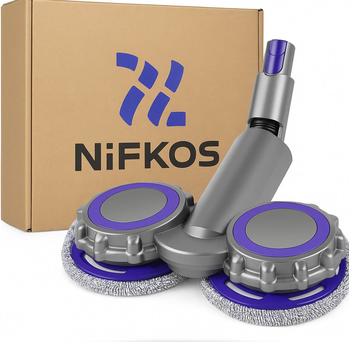 Nifkos Mop Dweil voor Dyson - V10 SLIM & V11 SLIM & V12 SLIM - Nat & Droog - Inclusief 4 Extra Dweilmops thumbnail 3