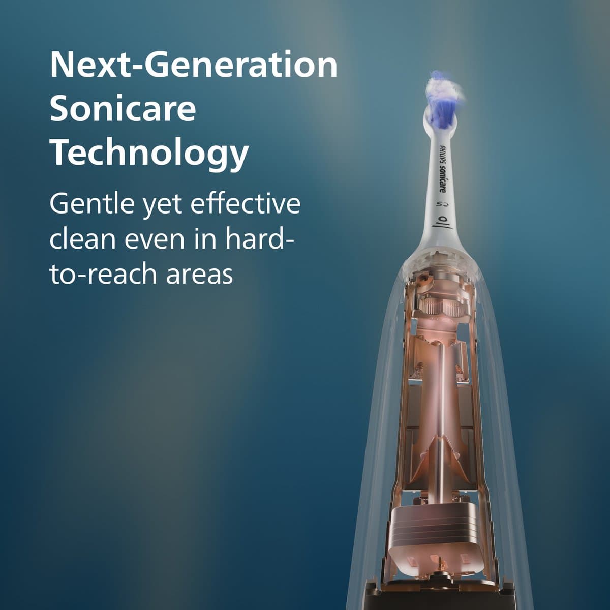 Philips Sonicare 6100 Series – Elektrische Tandenborstel – Blauw - Reisetui - Gevoelige tanden - HX7403/05 thumbnail 4