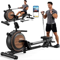Productfoto van MettleMatic Roeimachine voor Thuis - Roeitrainer + Krachttraining - Magnetisch - Bluetooth - 16-Traps Weerstand