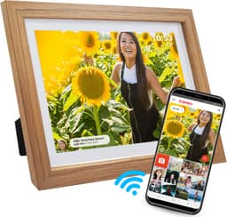 Productfoto van Denver Digitale Fotolijst 15.6 Inch - Hout - 16GB - PFF1543LW