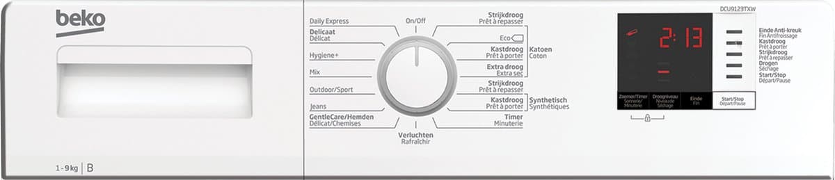 Beko DCU9123TXW - Condensdroger - NL/FR thumbnail 4