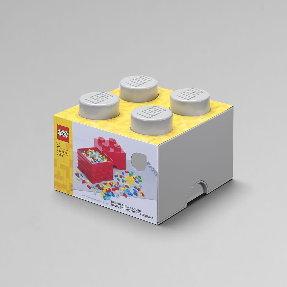 Room Copenhagen LEGO Storage Brick 4 Grijs - stapelbare opbergdoos thumbnail 5