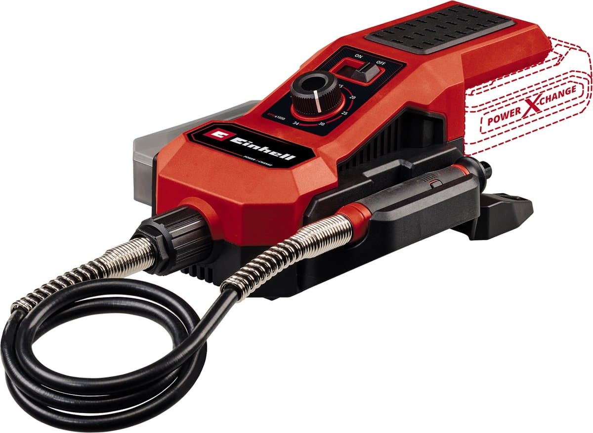 Einhell Accu Multitool TE-MT 18/34 Li Solo - Power X-Change - 18 V/Li-ion - Onbelast toerental: 5.000 - 34.000 t/min - Lengte flexibele slang: 92 cm - Geleverd inclusief 55-delige accessoireset - Excl. accu en lader - afbeelding 1