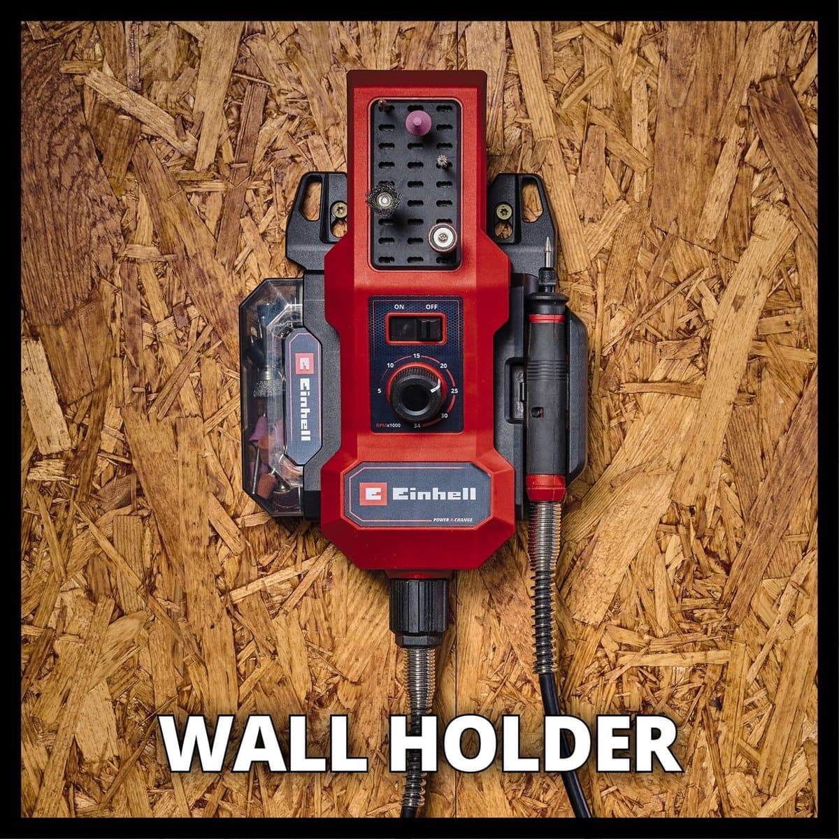 Einhell Accu Multitool TE-MT 18/34 Li Solo - Power X-Change - 18 V/Li-ion - Onbelast toerental: 5.000 - 34.000 t/min - Lengte flexibele slang: 92 cm - Geleverd inclusief 55-delige accessoireset - Excl. accu en lader thumbnail 3