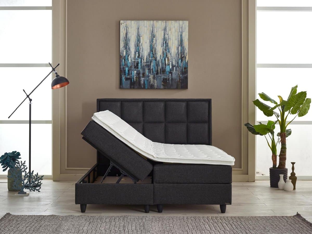 BSS Bedding Breda - Boxspring - Inclusief Dekbed - Complete Boxspring - 160x200 - Bedden - Slaapkamerbed - 1 x Matras met Topper - 2 x Bedbox - 1 x Hoofdbord thumbnail 4