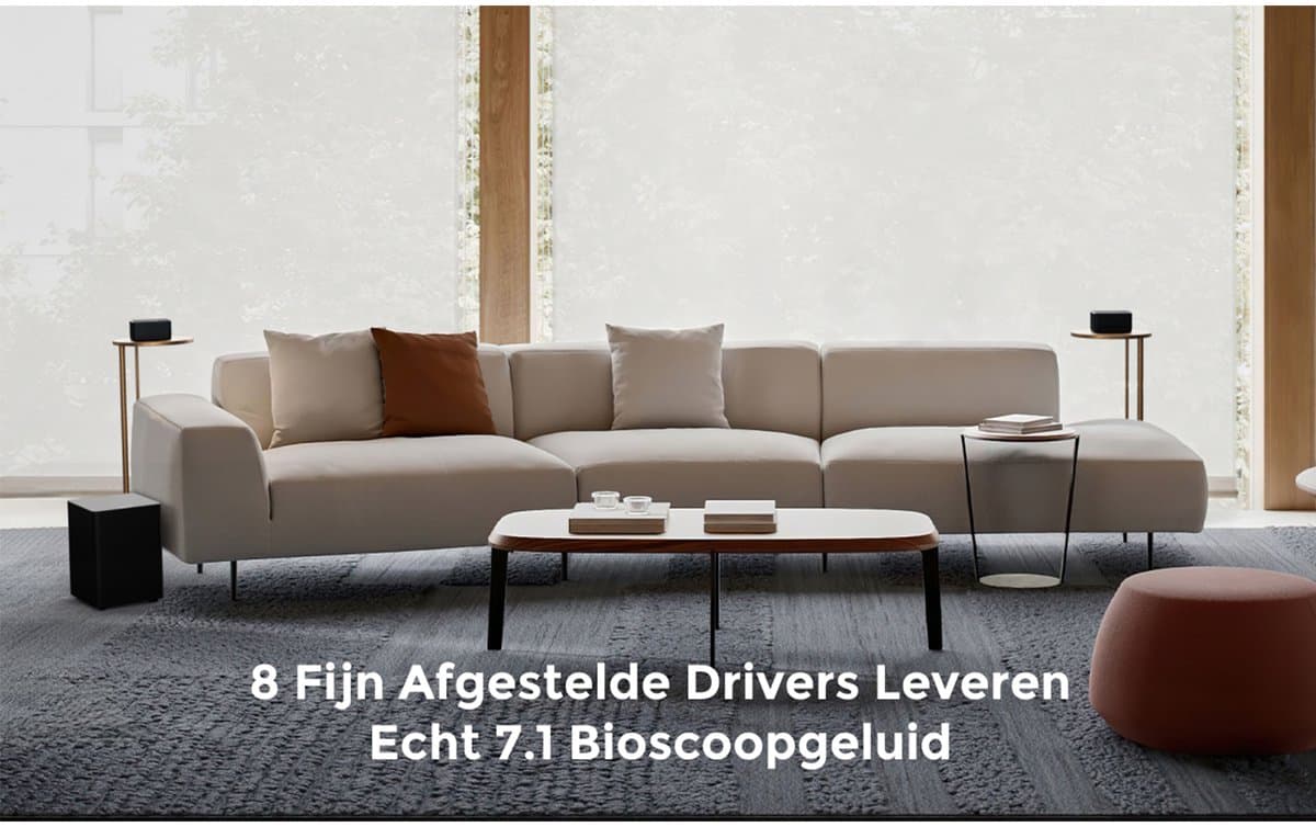 ULTIMEA Poseidon D80 Boom 7.1 Dolby Atmos soundbar met draadloze subwoofer en 4 surround speakers thumbnail 8
